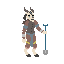 pixel art of Juris, a goat